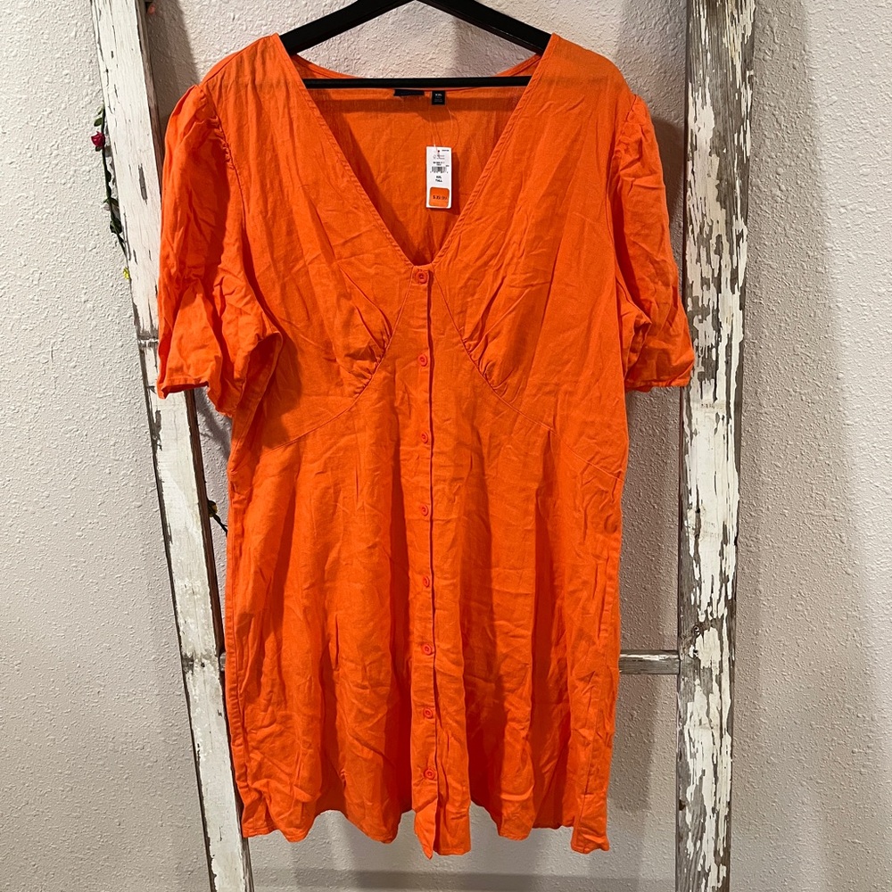 GAP Orange Midi Dress